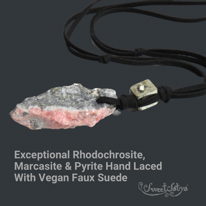 Rhodochrosite Pyrite Necklace - SweetSatya 
