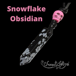 Snowflake Obsidian And Pink Skull-SweetSatya