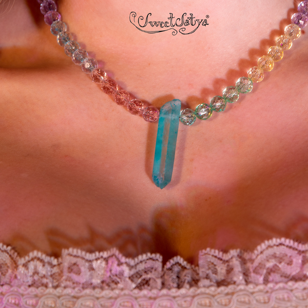 SweetSatya Colored Quartz Necklace