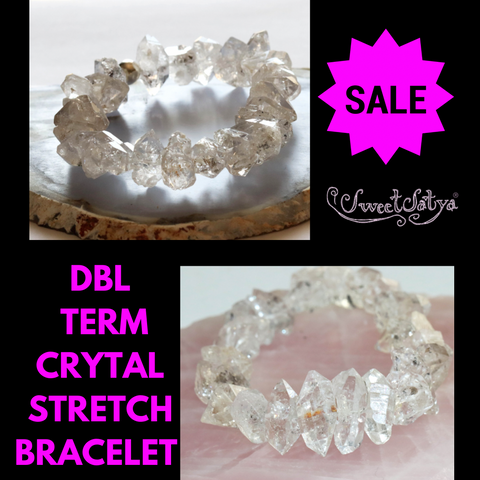 Double Terminated Crystal Stretch Bracelet - SweetSatya Jewelry Store
