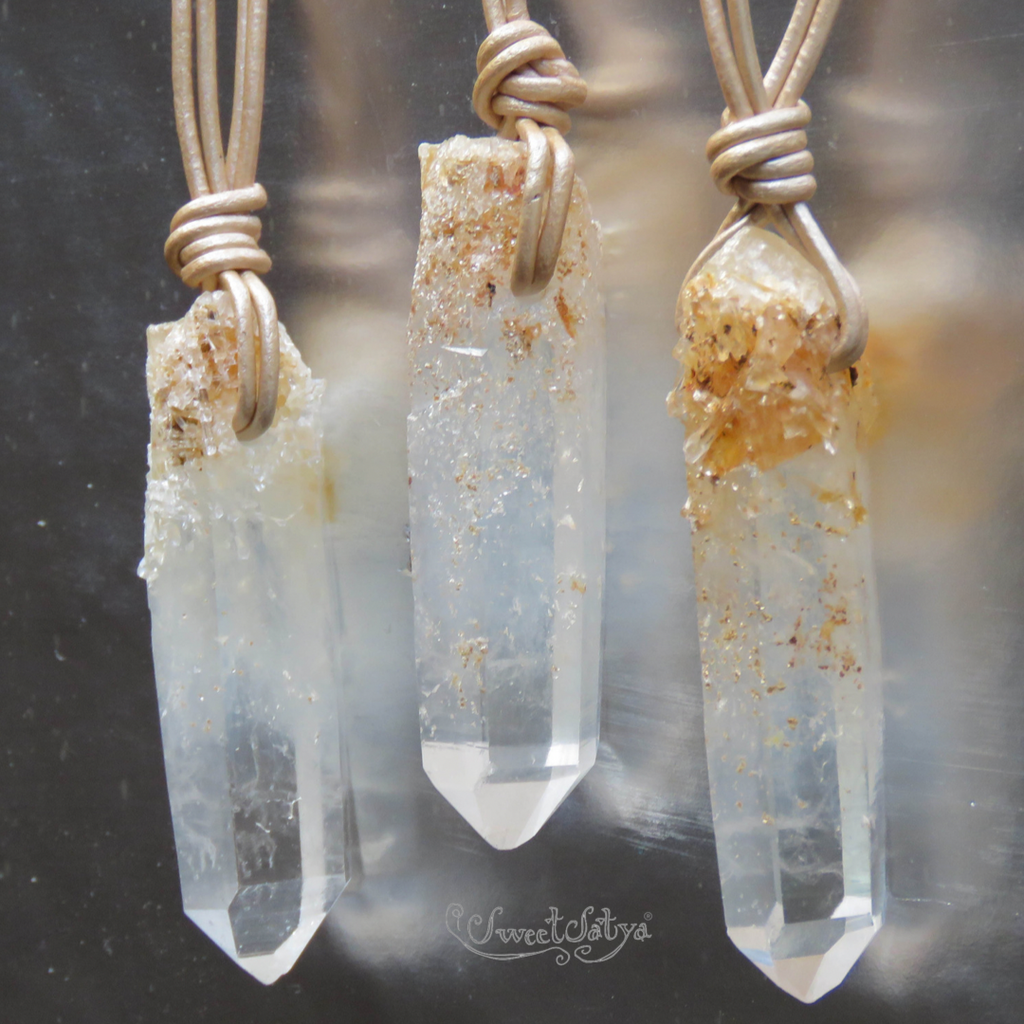 Milky quartz necklace clearance